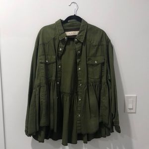Free People Army Green Jacket